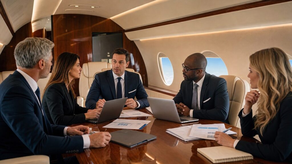 Travelling with your team: optimising a group business trip by private jet