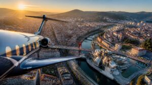 Private jet in Bilbao