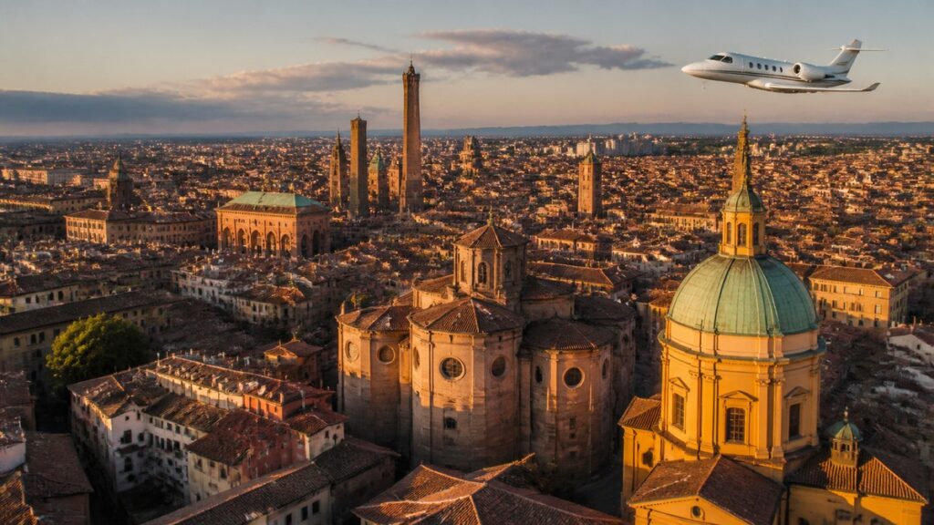 Private jet in Bologna
