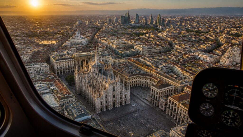 Private jet in Milan