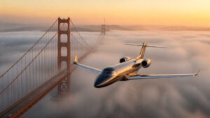Private jet in San Francisco