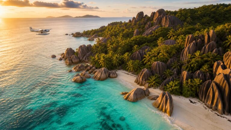 Flight to Seychelles