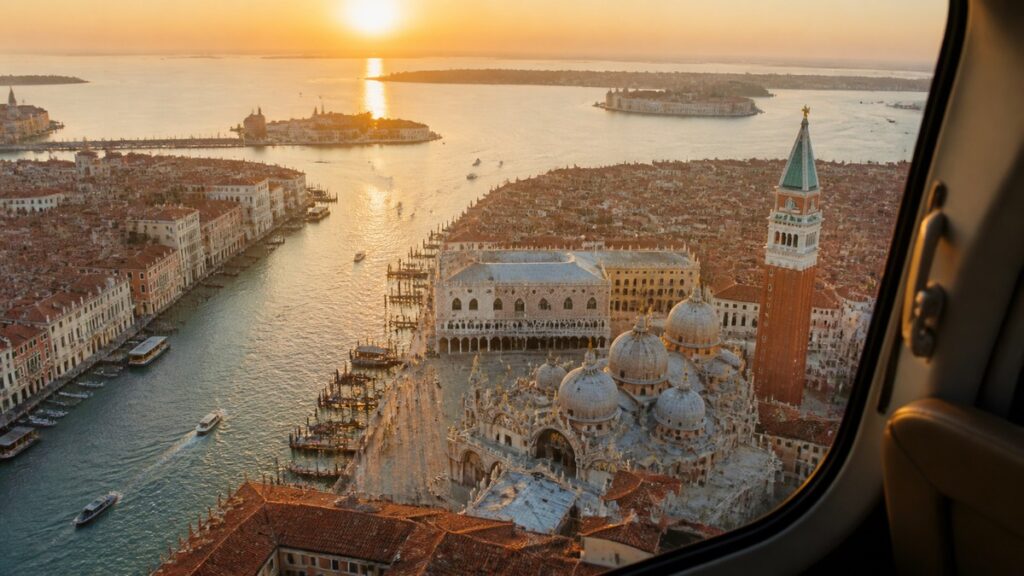 Private jet in Venice