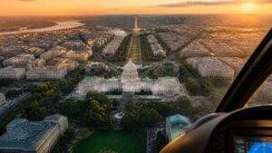 Private jet in Washington D.C.