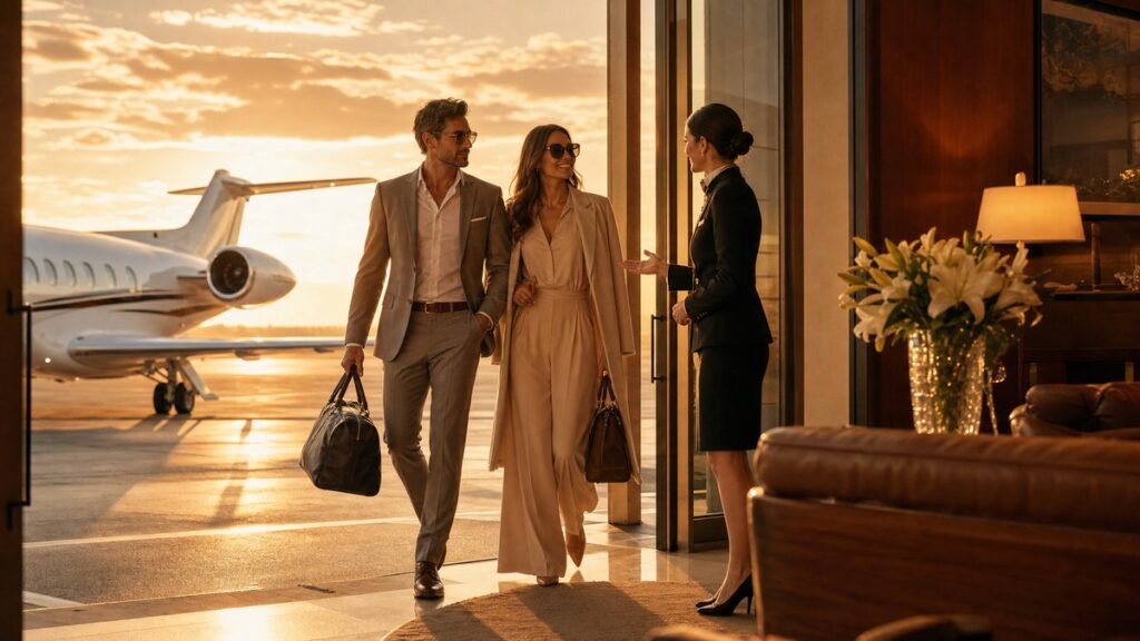 A private jet flight, step by step: from booking to landing